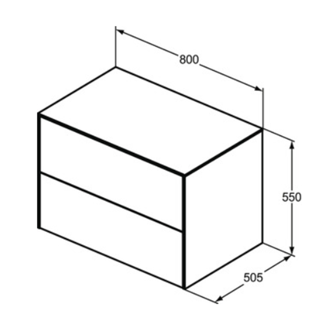 Шкаф за мивка Conca 80СМ T4322Y6 – Ideal Standard 11.14.40.0008 – снимка 2